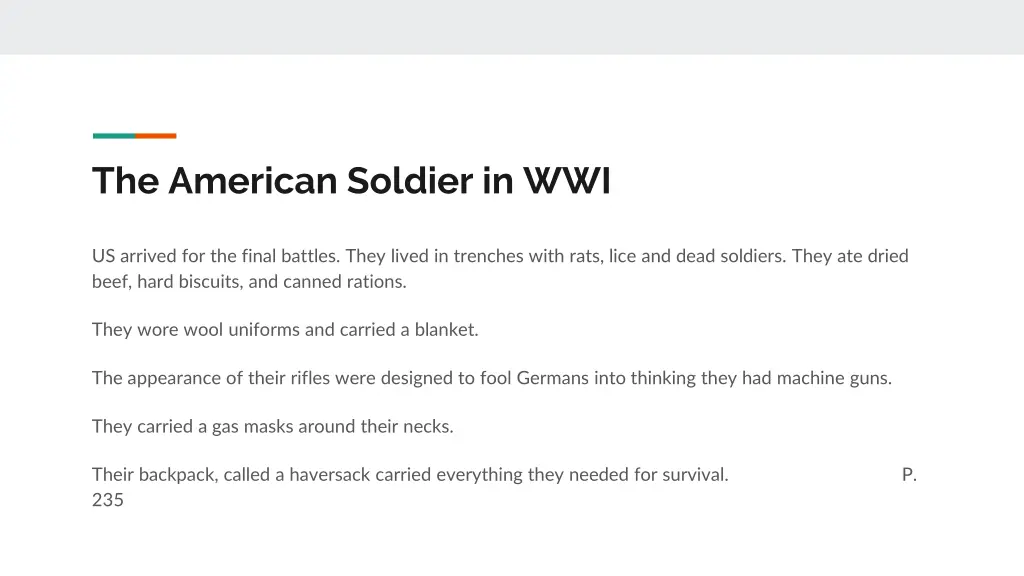 the american soldier in wwi