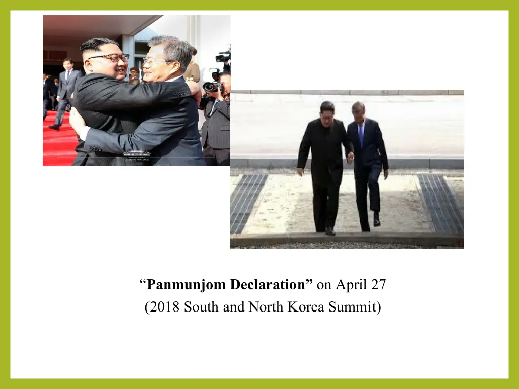 panmunjom declaration on april 27 2018 south