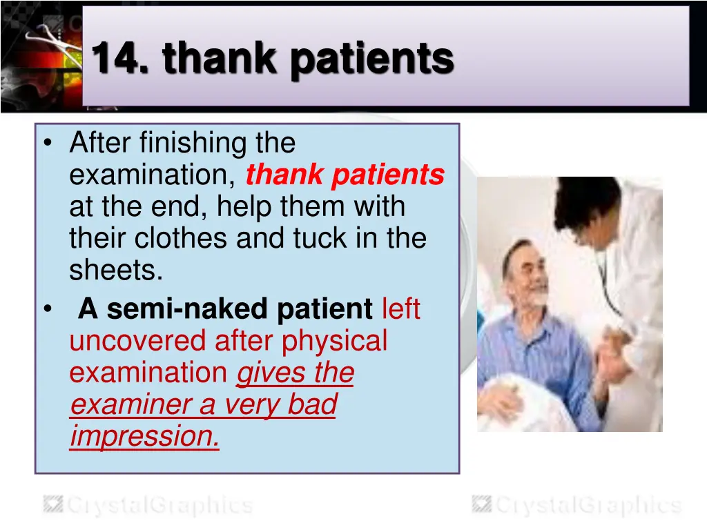 14 thank patients