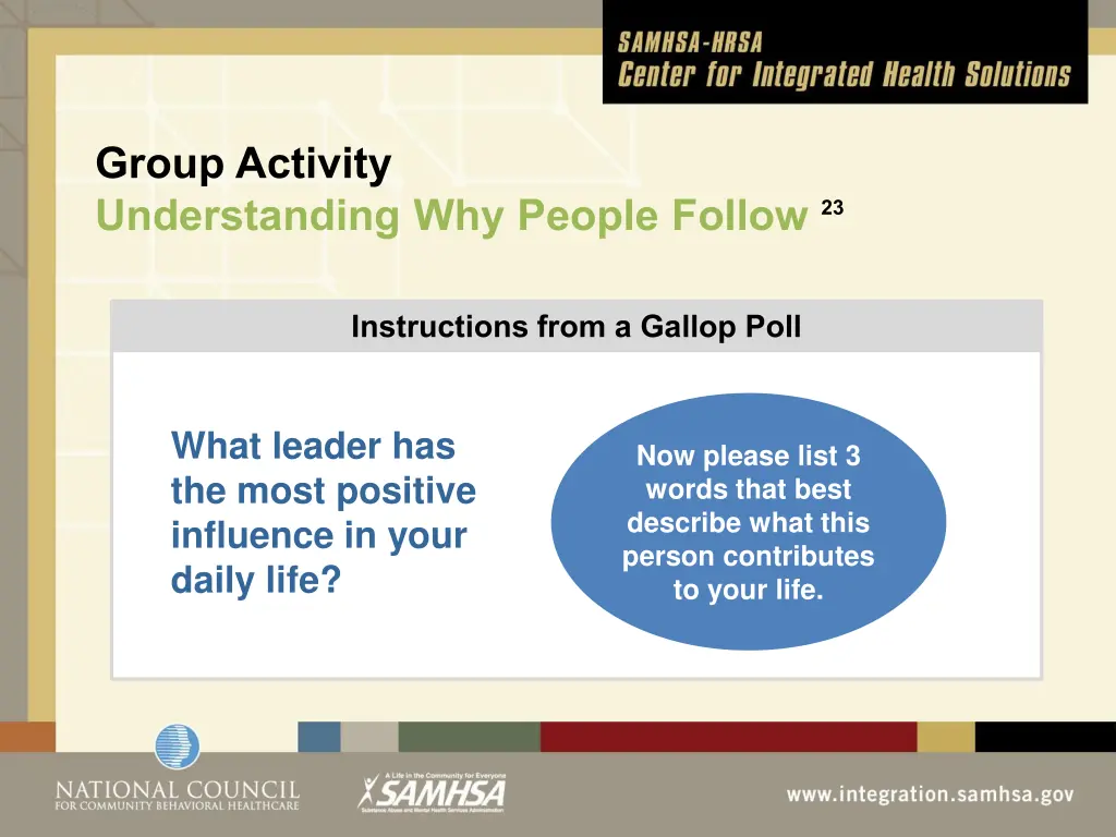 group activity understanding why people follow 23