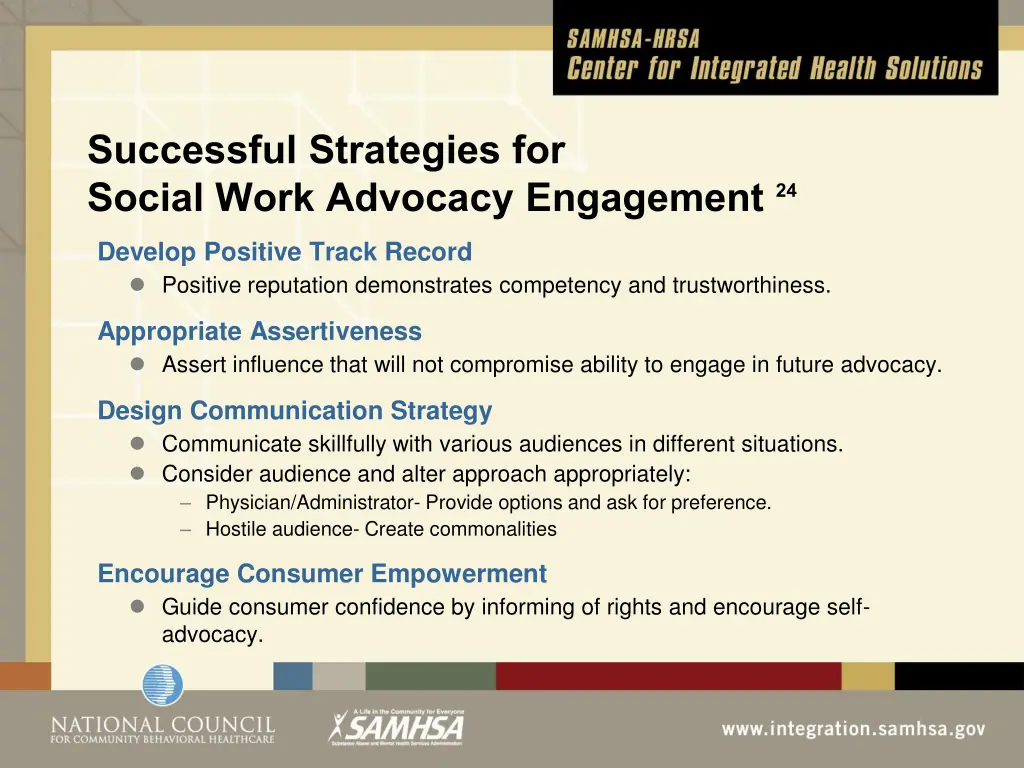 successful strategies for social work advocacy 1