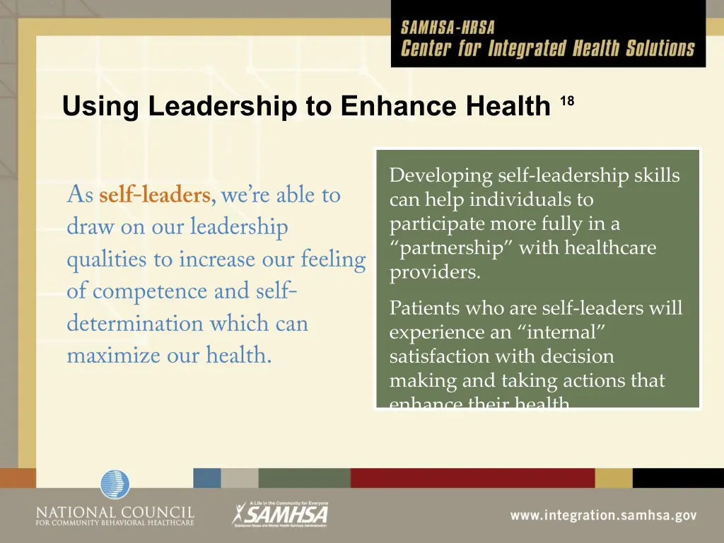 using leadership to enhance health 18