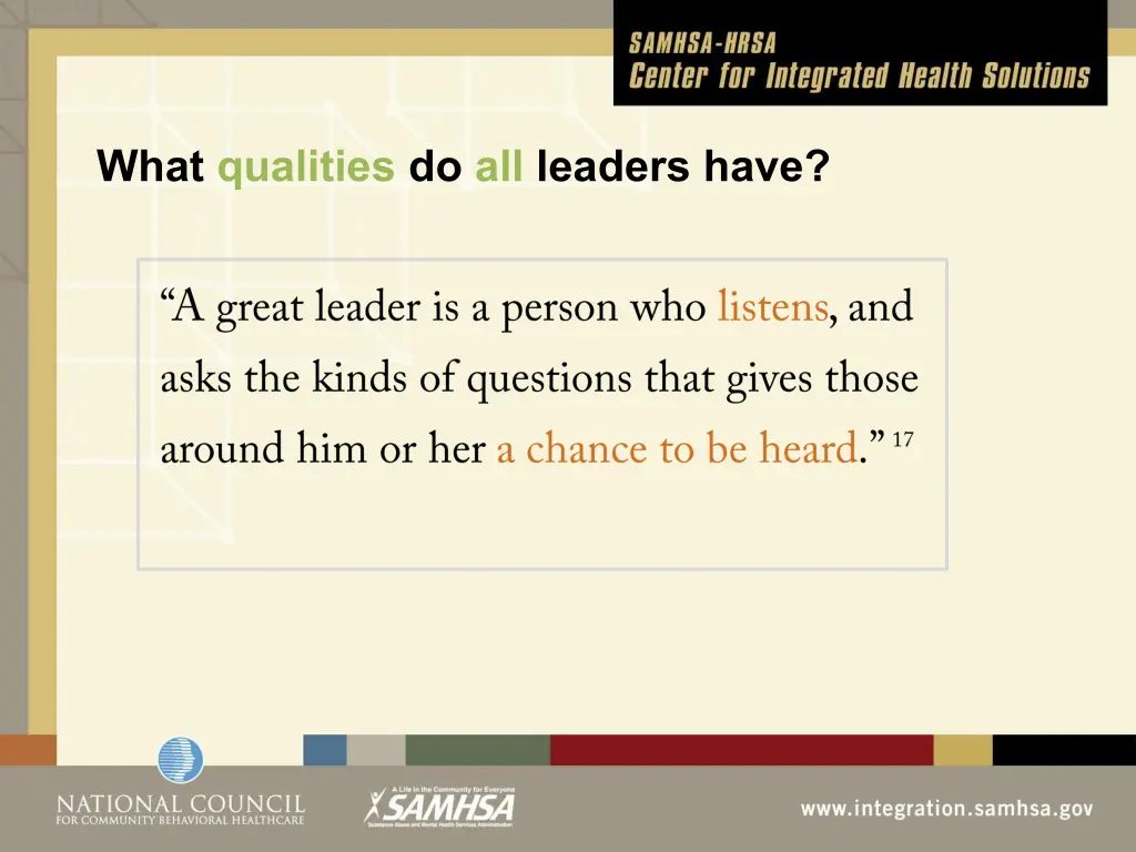 what qualities do all leaders have