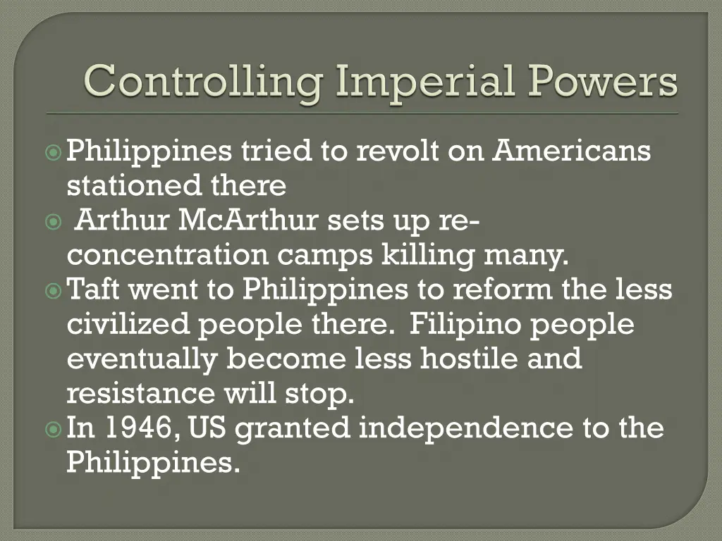 philippines tried to revolt on americans