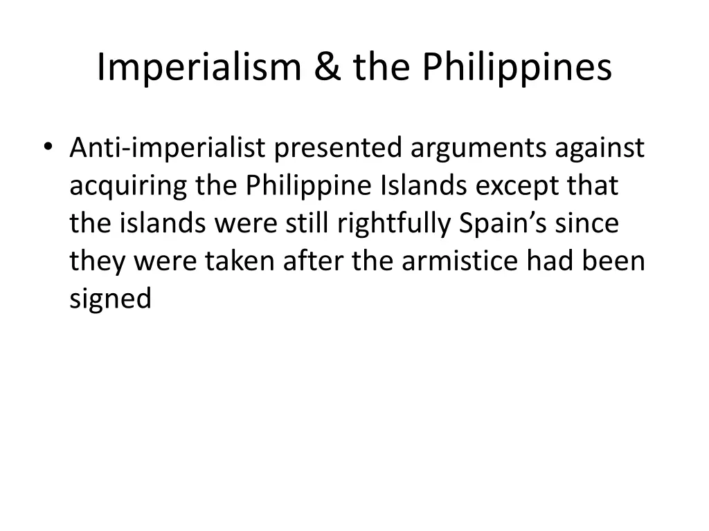 imperialism the philippines 1