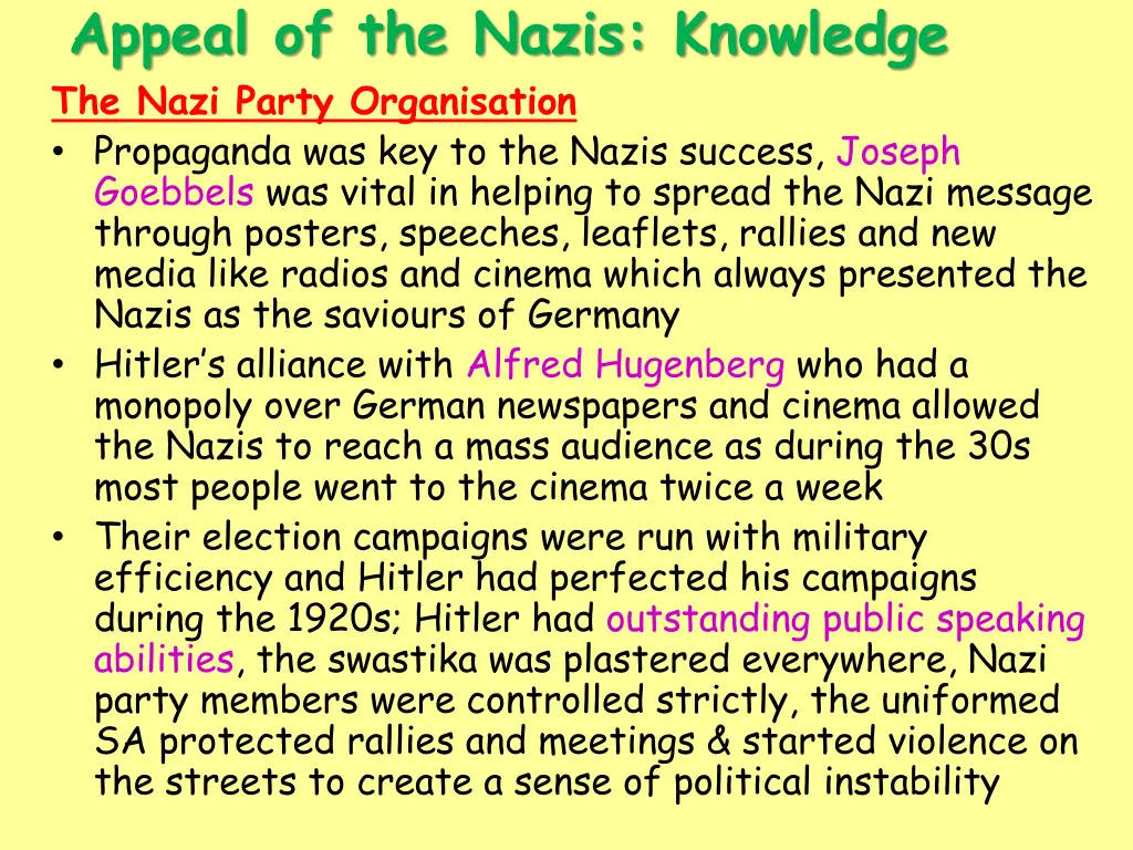 appeal of the nazis knowledge 1