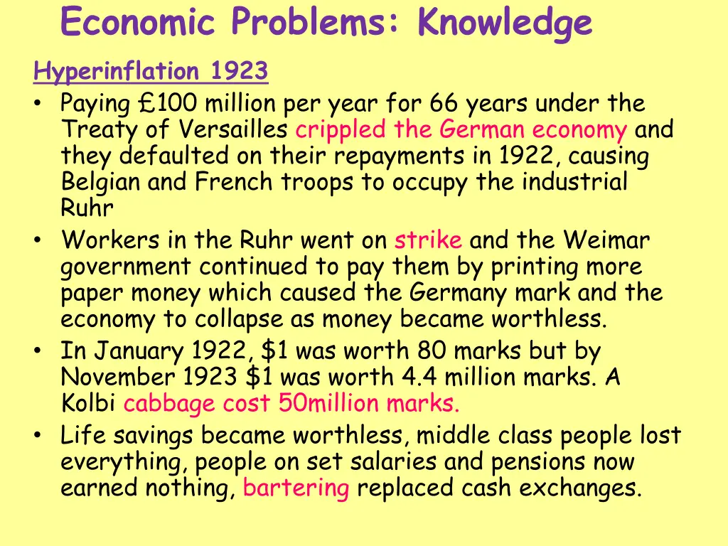 economic problems knowledge