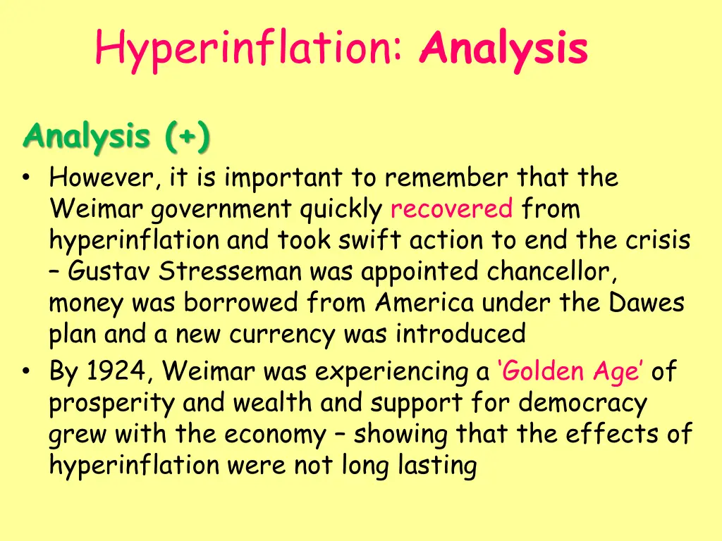 hyperinflation analysis 1