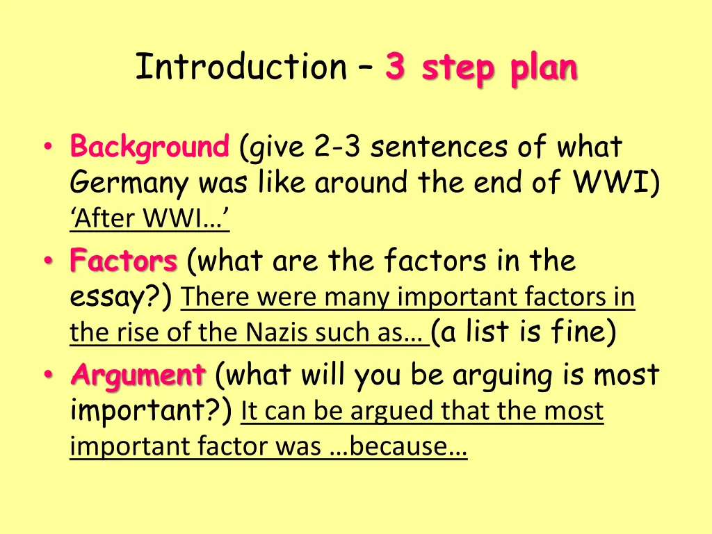 introduction 3 step plan