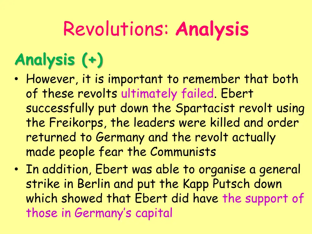 revolutions analysis 1