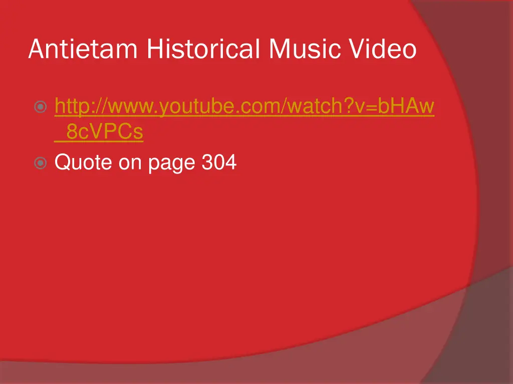 antietam historical music video