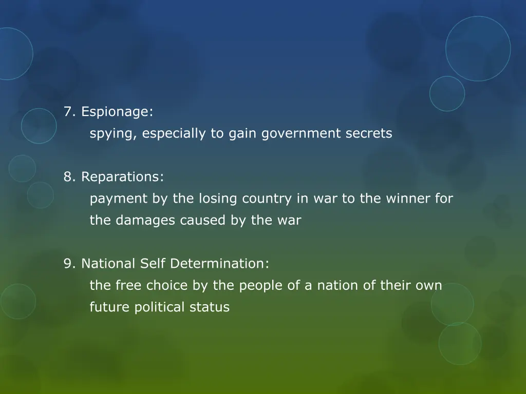 7 espionage spying especially to gain government