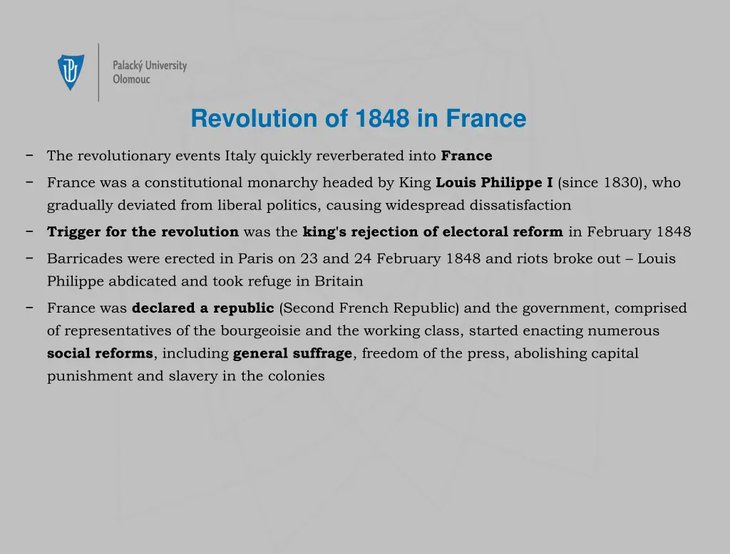 revolution of 1848 in france