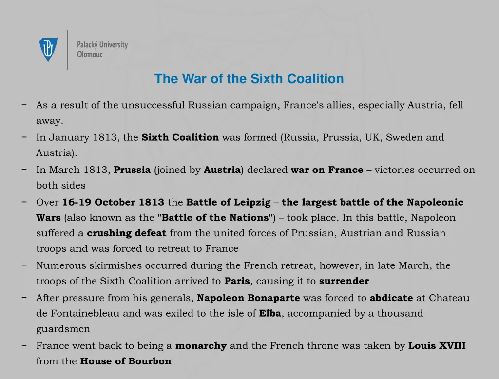 the war of the sixth coalition