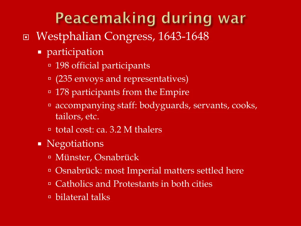 westphalian congress 1643 1648 participation