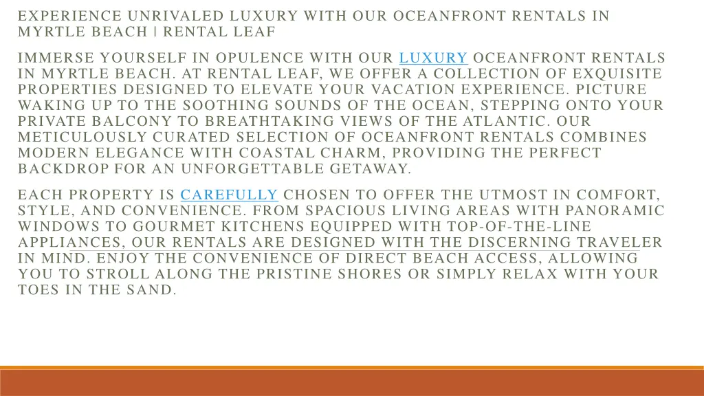 experience unrivaled luxury with our oceanfront