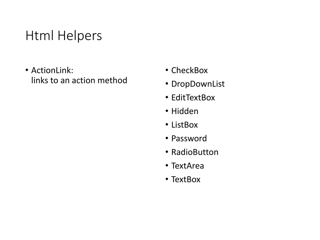 html helpers