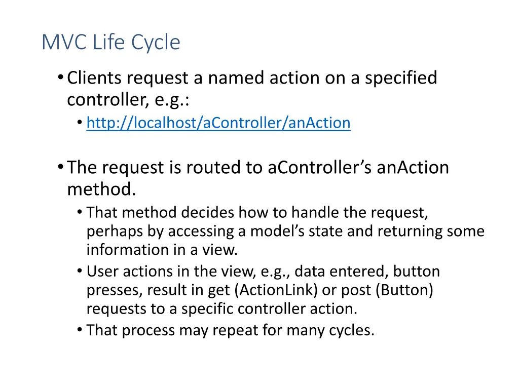 mvc life cycle