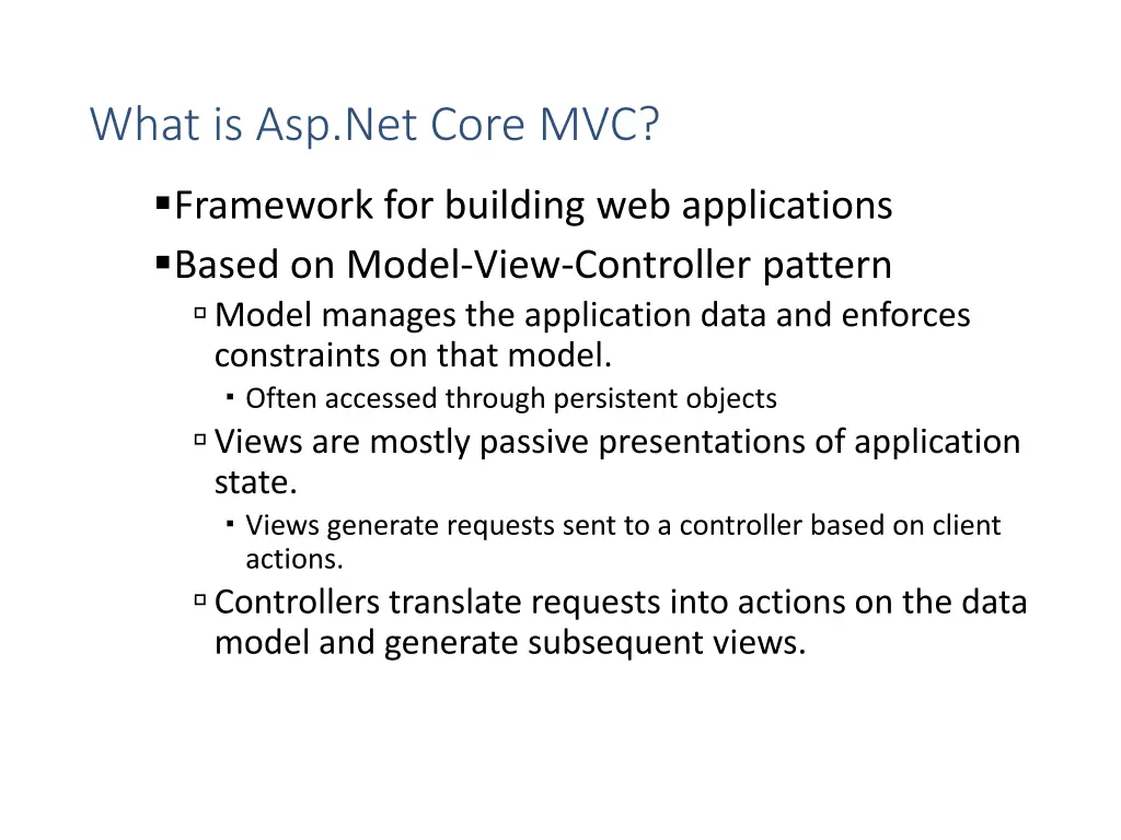 what is asp net core mvc