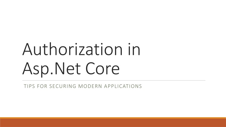 authorization in asp net core