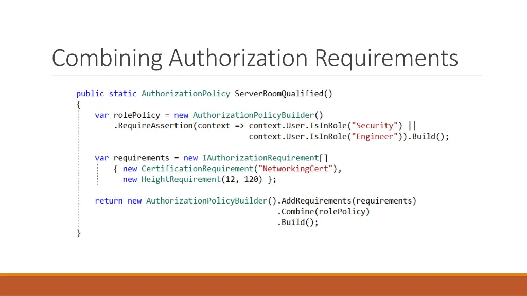 combining authorization requirements 1