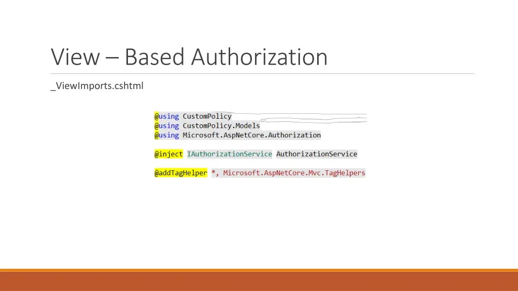 view based authorization