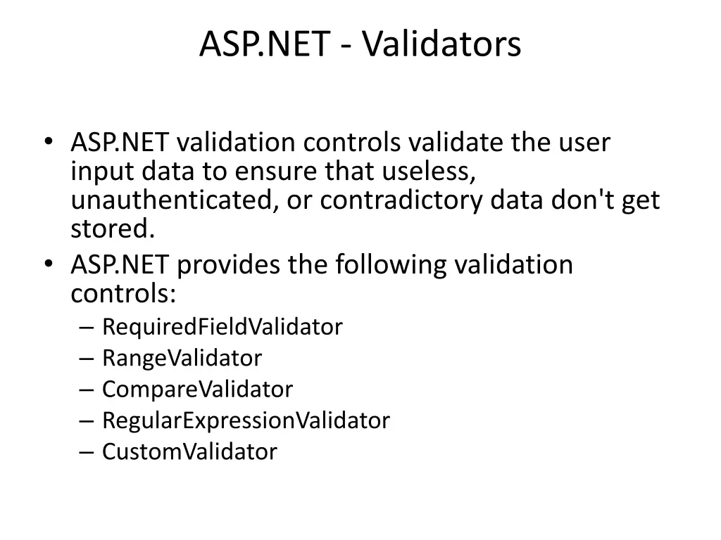 asp net validators 1