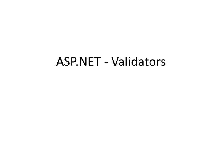 asp net validators