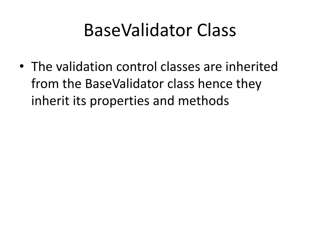 basevalidator class