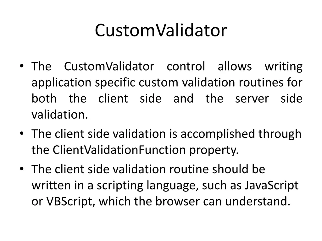 customvalidator