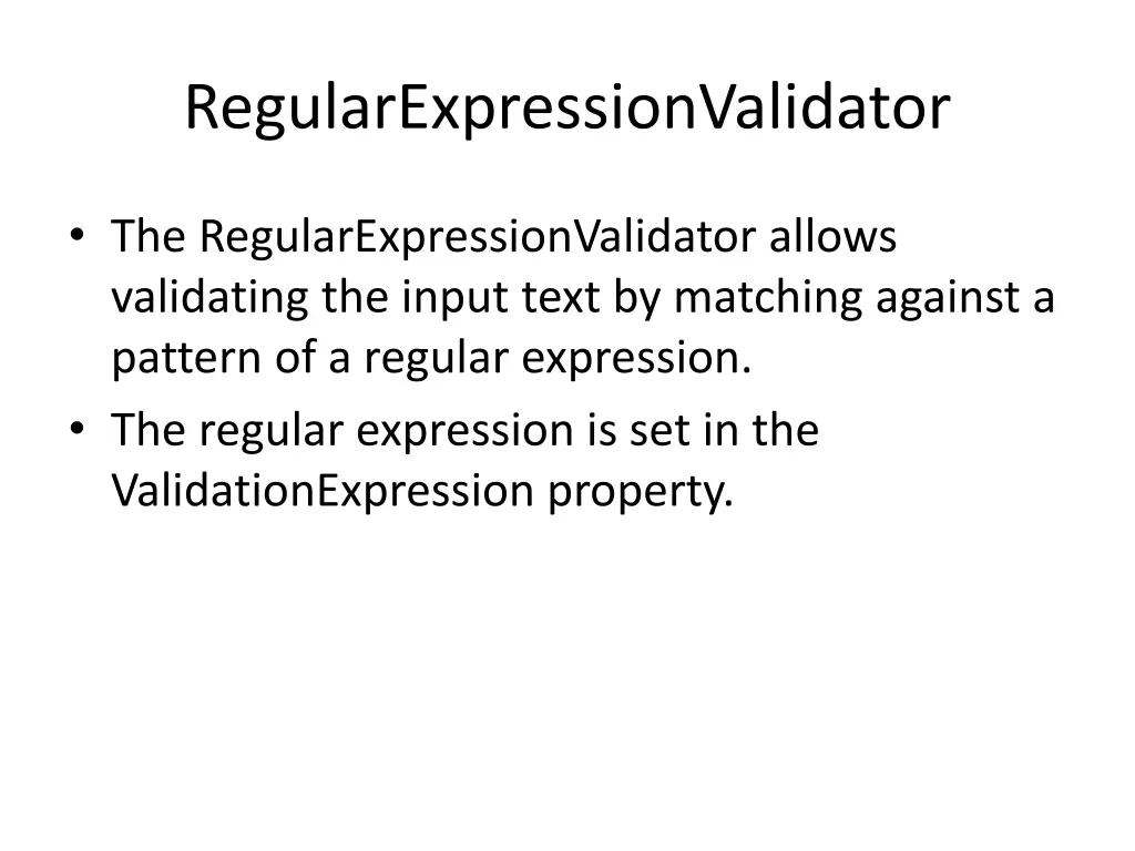 regularexpressionvalidator