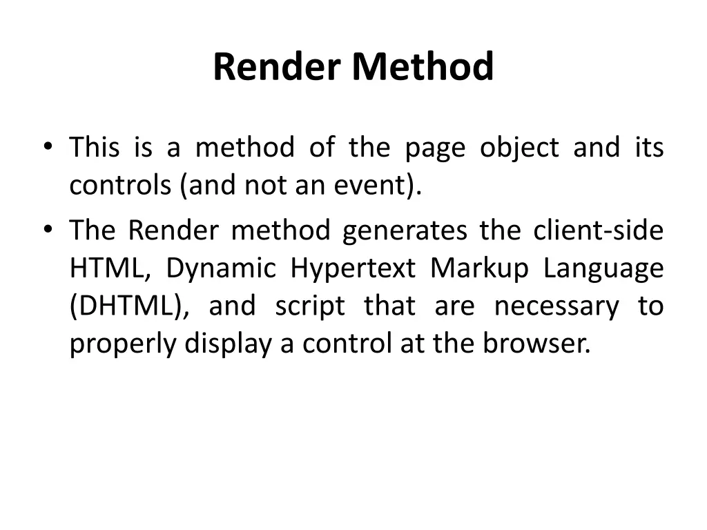 render method