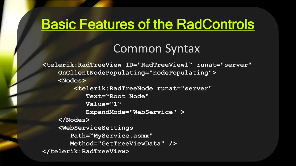 basic features of the radcontrols basic features 3