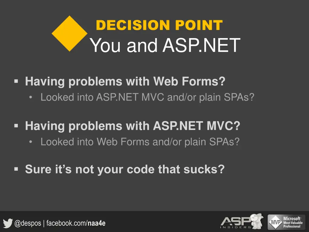 decision point you and asp net