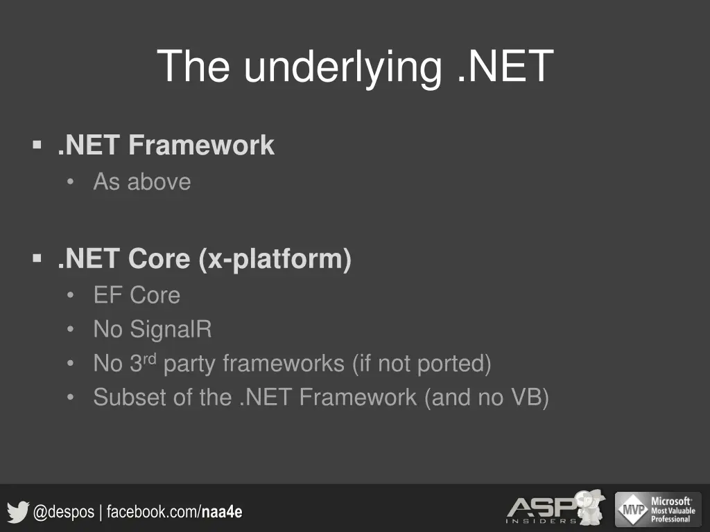 the underlying net