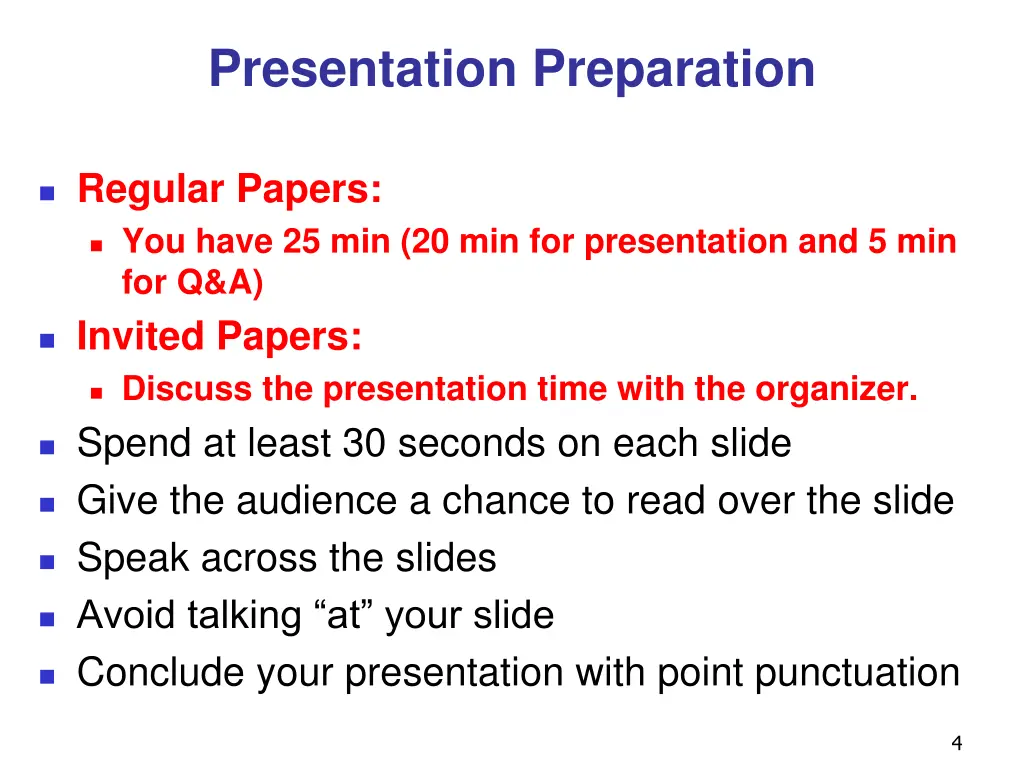 presentation preparation