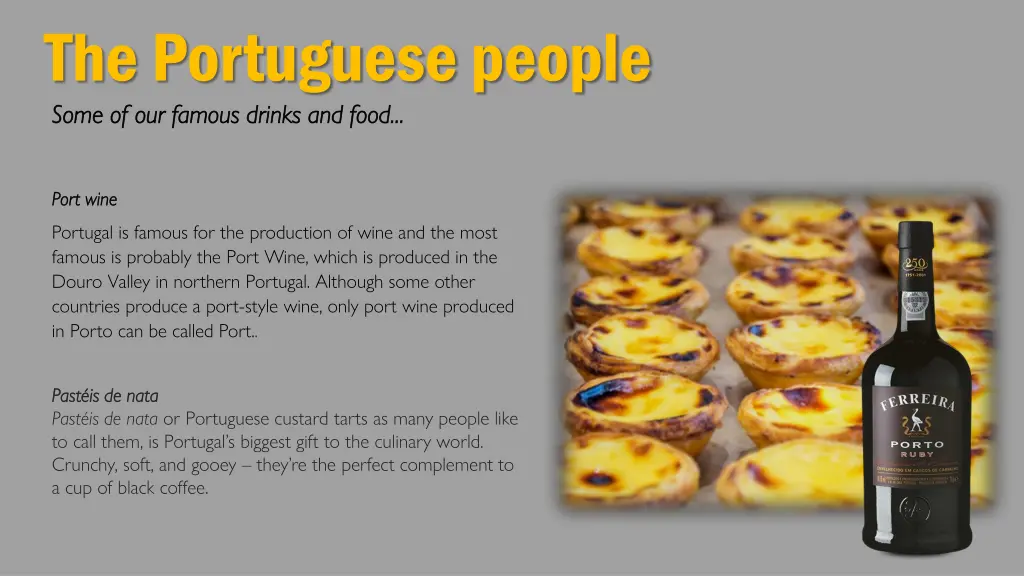 the portuguese people some of our famous drinks