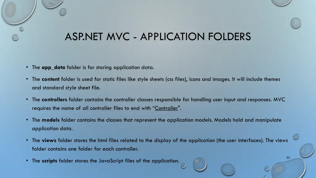 asp net mvc application folders