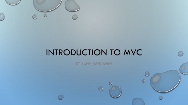 introduction to mvc