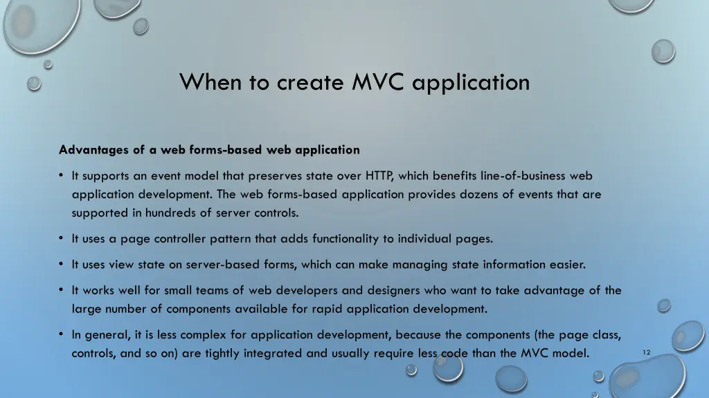 when to create mvc application 3