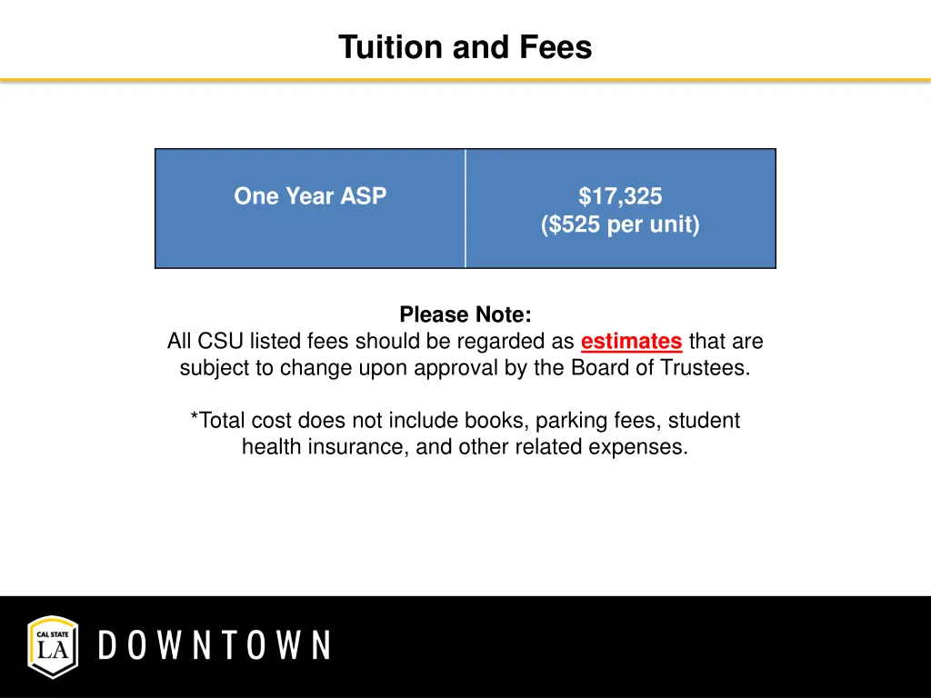 tuition and fees