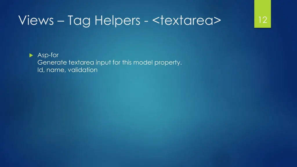 views tag helpers textarea