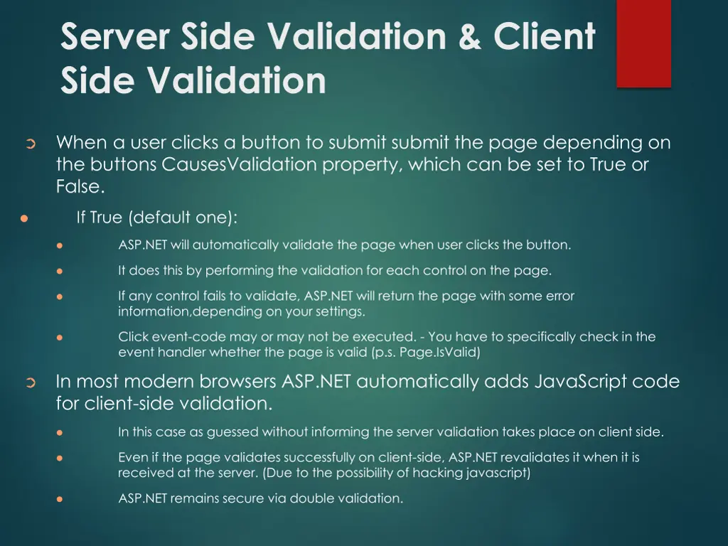 server side validation client side validation