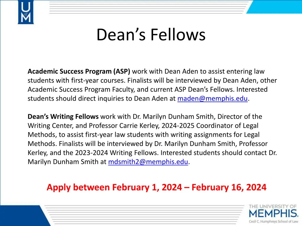 dean s fellows