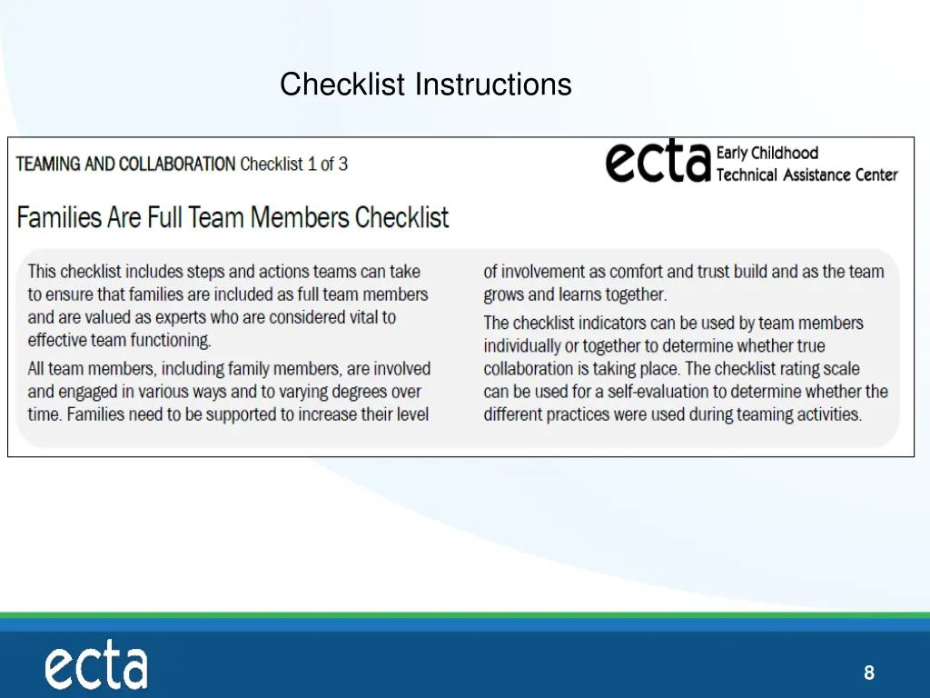 checklist instructions