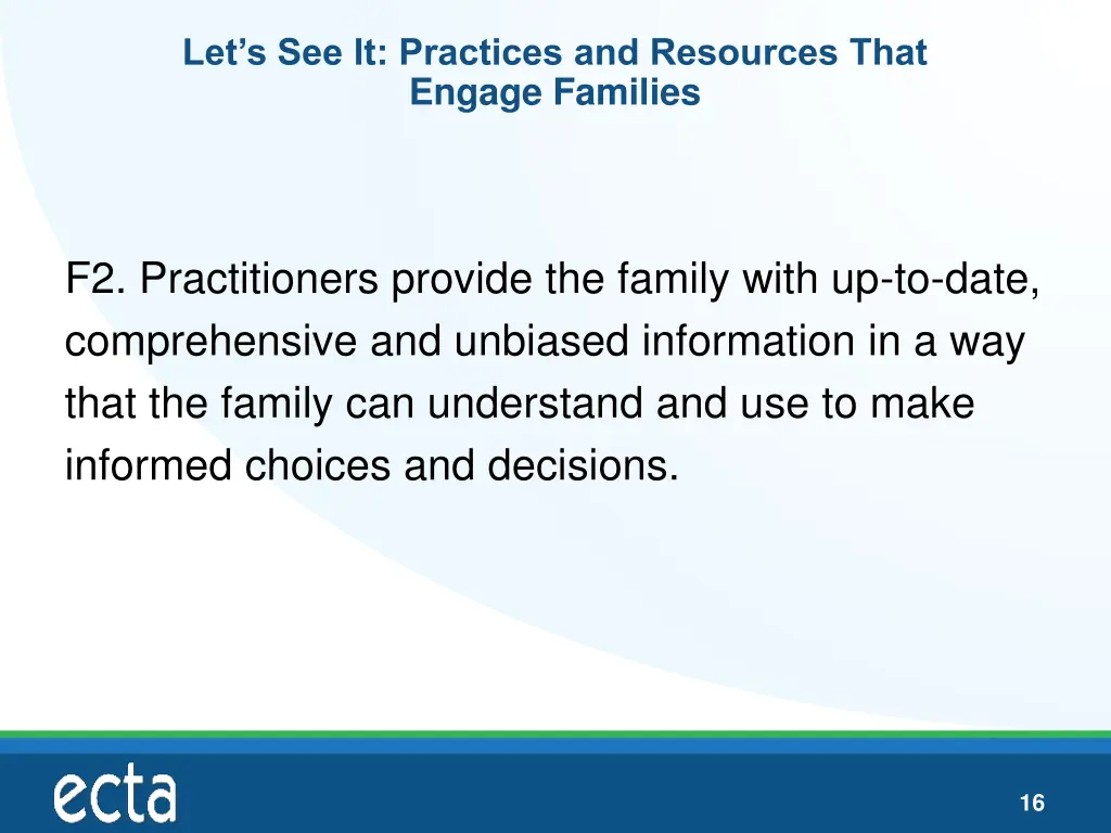 let s see it practices and resources that engage