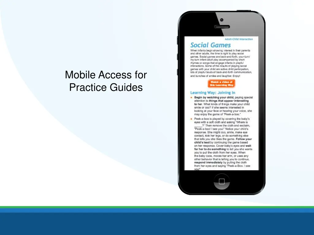 mobile access for practice guides