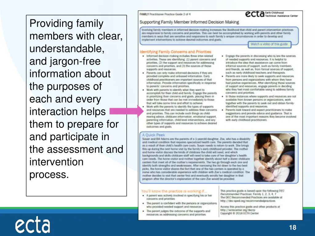 providing family members with clear