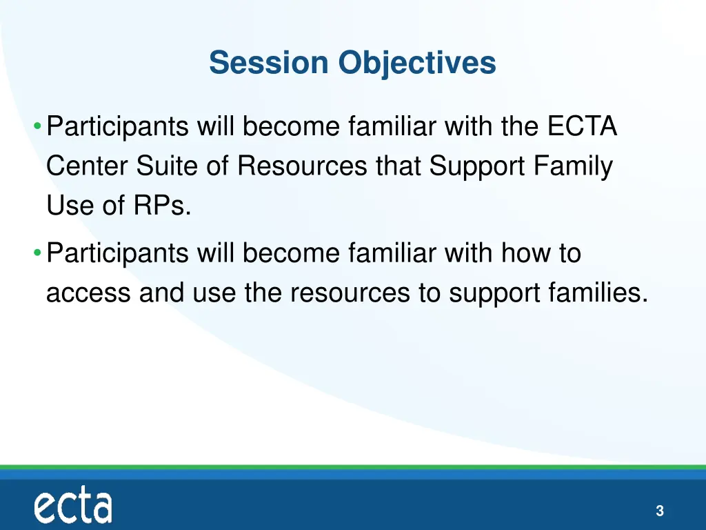session objectives