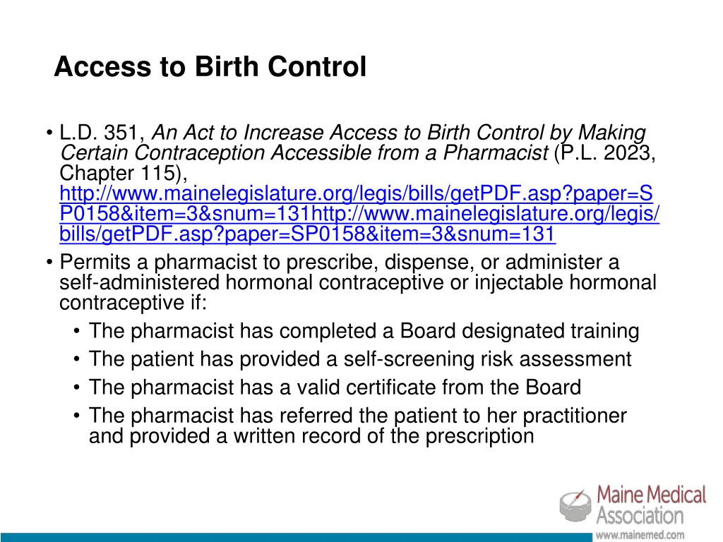 access to birth control